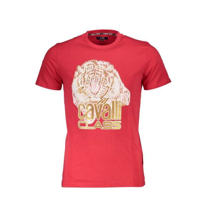 Priser på Cavalli Class Red Cotton T-Shirt