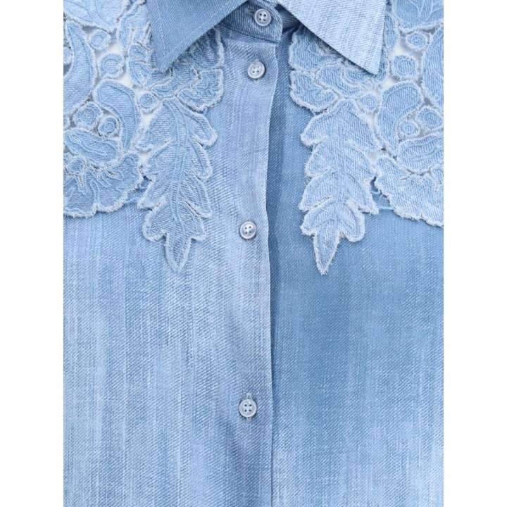 Priser på Ermanno Scervino Embroidered denim Shirt