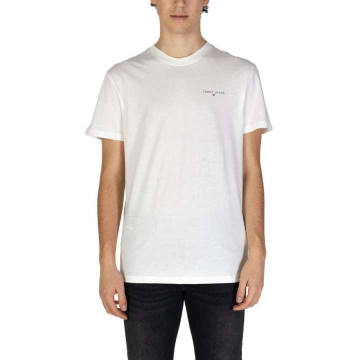 Priser på Tommy Hilfiger Jeans Cream Cotton Rigenerato T-Shirt