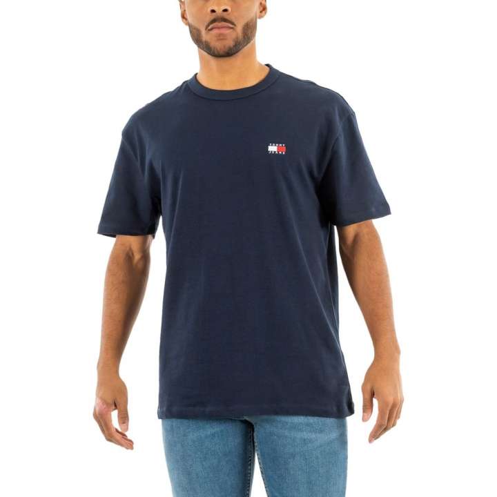 Priser på Tommy Hilfiger Jeans Blue Organic Cotton T-Shirt