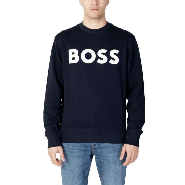 Priser på Hugo Boss Blue Cotton Sweater