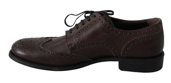 Priser på Dolce & Gabbana Elegant Brown Leather Derby Brogues