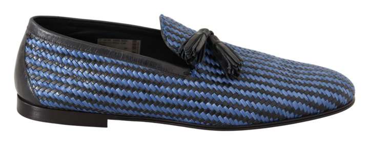 Priser på Dolce & Gabbana Elegant Woven Leather Loafers