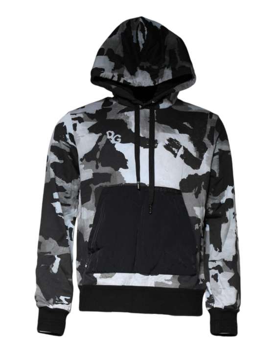 Priser på Dolce & Gabbana Multicolor Camouflage Men Hooded Sweater