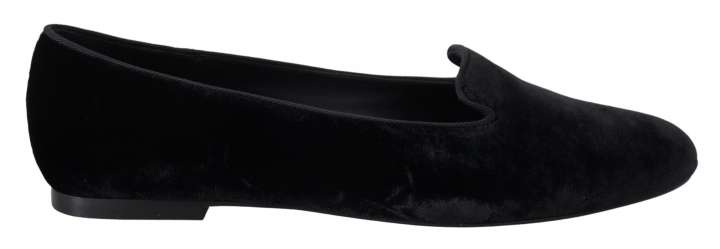 Priser på Dolce & Gabbana Elegant Black Silk-Blend Loafers