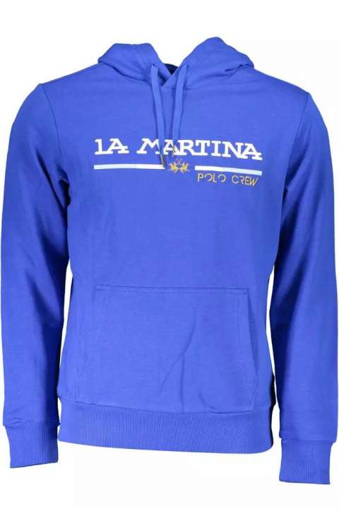 Priser på La Martina Blue Cotton Men Sweater