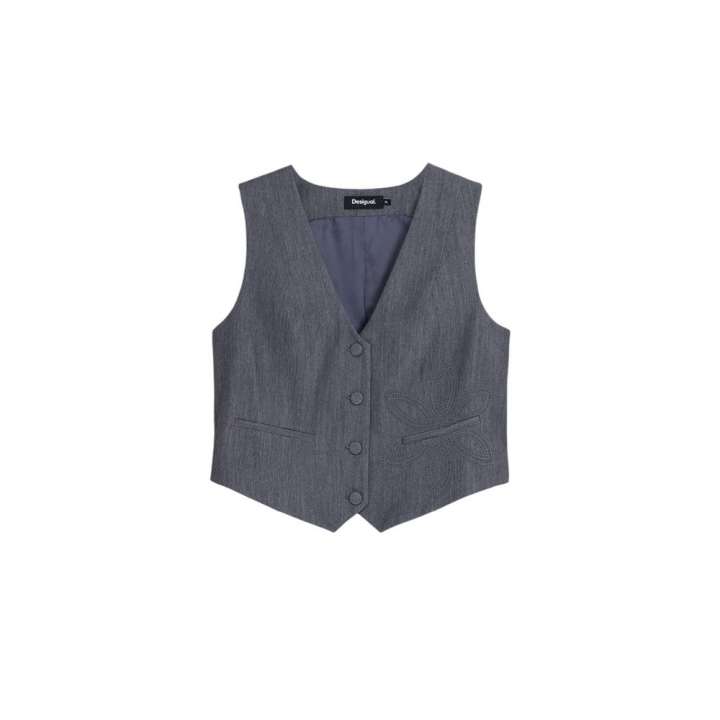 Priser på Desigual Gray Polyester Vest