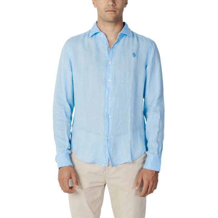 Priser på U.S. POLO ASSN. Blue Linen Shirt