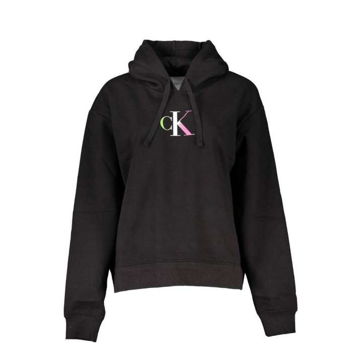 Priser på Calvin Klein Chic Black Hooded Sweatshirt with Fleece Interior