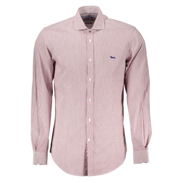 Priser på Harmont & Blaine Chic Pink Narrow-Fit Organic Cotton Shirt