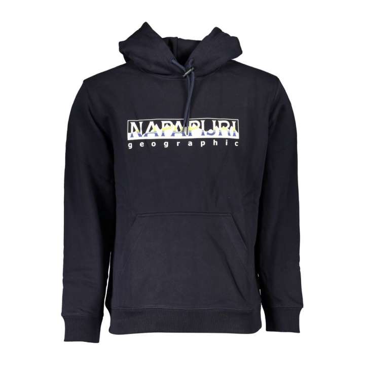 Priser på Napapijri Blue Cotton Men Hooded Sweater