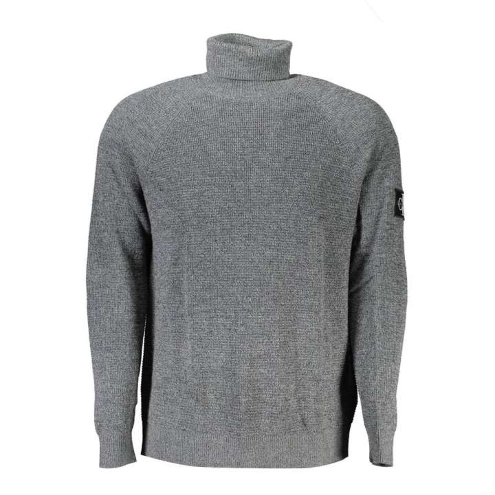 Priser på Calvin Klein Elegant Gray Wool High Neck Sweater