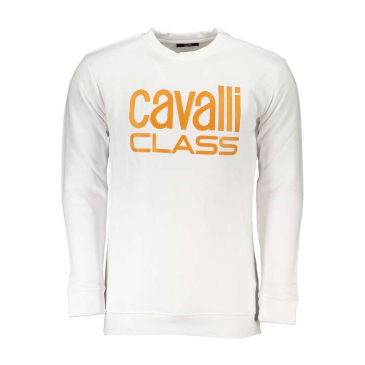 Priser på Cavalli Class White Cotton Sweater