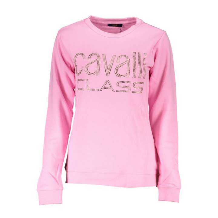 Priser på Cavalli Class Pink Cotton Sweater