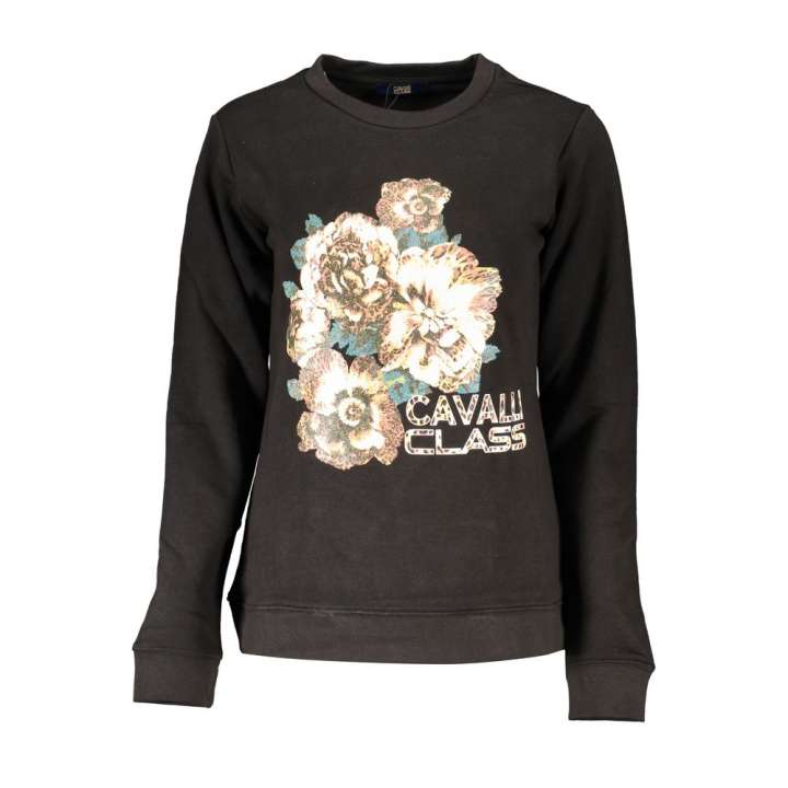 Priser på Cavalli Class Black Cotton Sweater