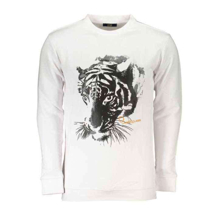 Priser på Cavalli Class White Cotton Sweater