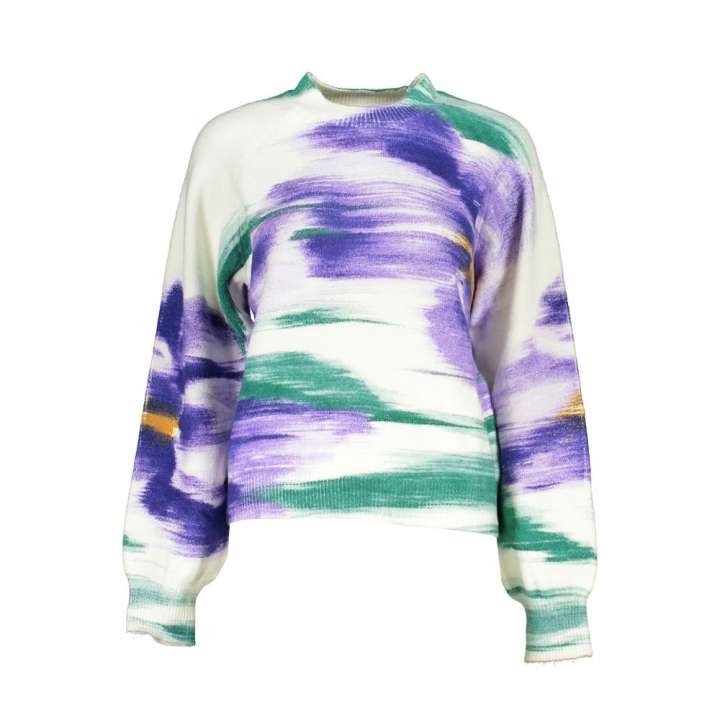 Priser på Desigual Elegant Crew Neck Sweater with Contrast Detailing