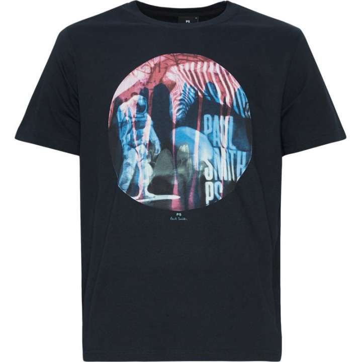 Priser på PS by Paul Smith Regular fit 011R NP4690 T-shirts Navy