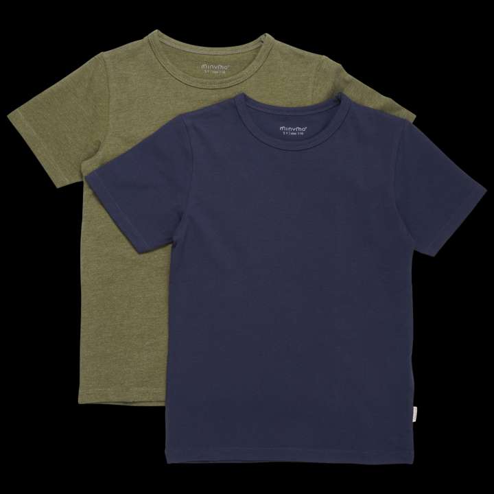 Priser på Minymo Børne T-shirt - Dark Olive - 146