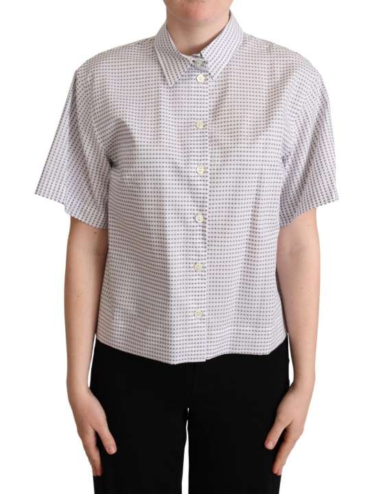 Priser på Dolce & Gabbana Elegant Polka Dots Collared Polo Top