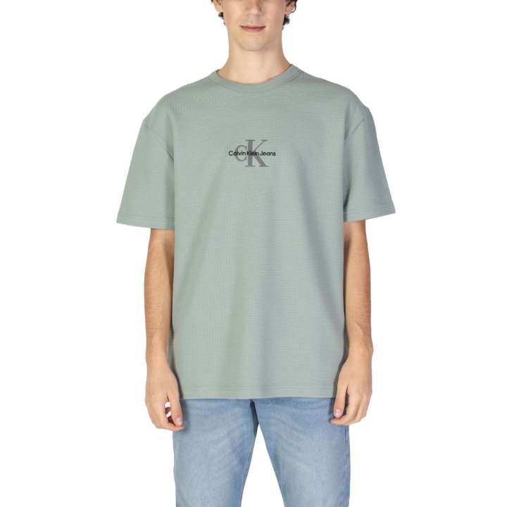 Priser på Calvin Klein Jeans Green Cotton Rigenerato T-Shirt