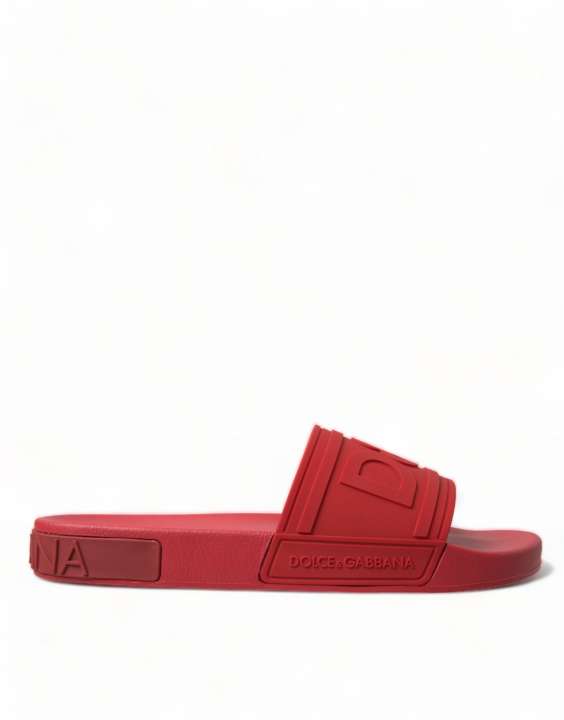 Priser på Dolce & Gabbana Radiant Red Men's Slide Sandals