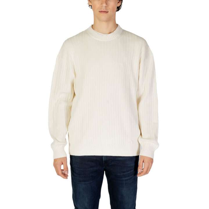 Priser på Calvin Klein Jeans Cream Cotton Sweater