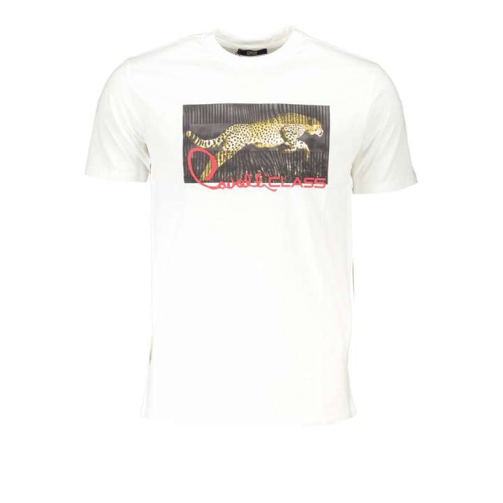 Priser på Cavalli Class White Cotton T-Shirt