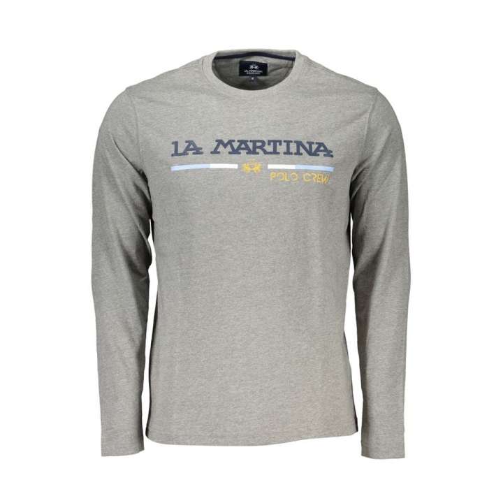 Priser på La Martina Elegant Crew Neck Embroidered Long Sleeve Tee