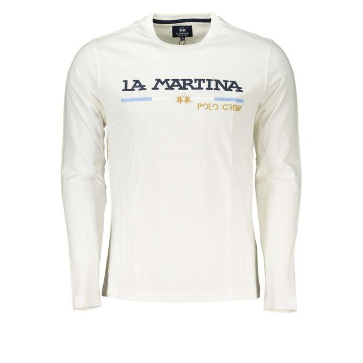 Priser på La Martina Chic Crew Neck Embroidered White Tee