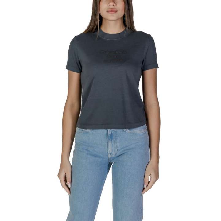 Priser på Calvin Klein Jeans Black Cotton Tops & T-Shirt