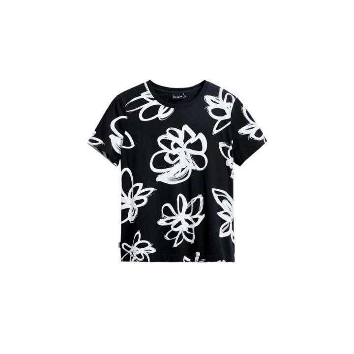 Priser på Desigual Black Cotton Tops & T-Shirt