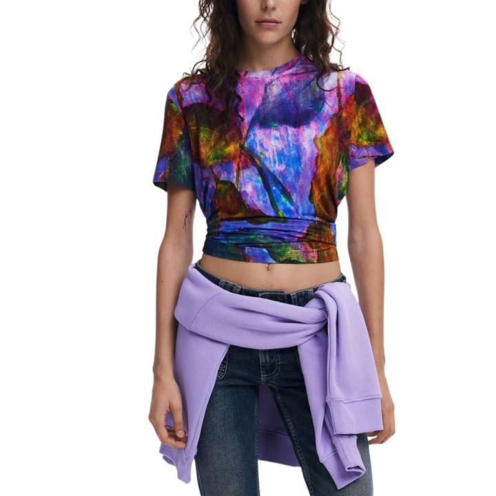 Priser på Desigual Purple Viscose Tops & T-Shirt