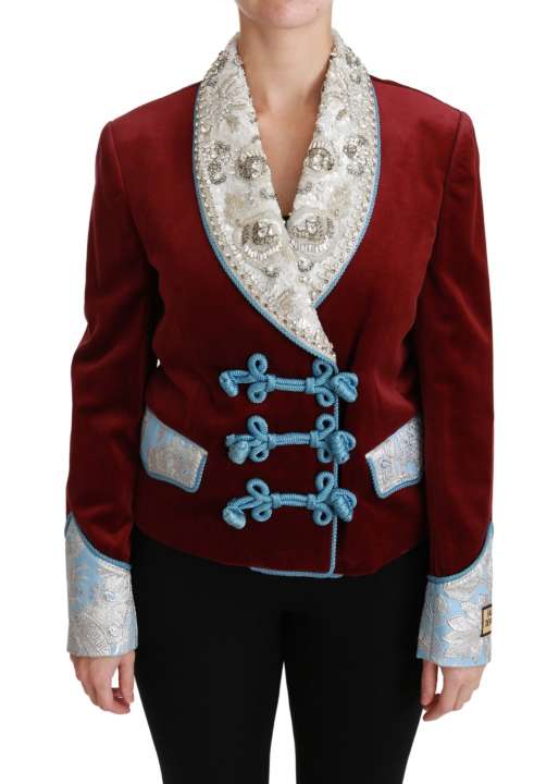 Priser på Dolce & Gabbana Opulent Red Baroque Detail Blazer