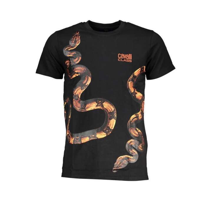 Priser på Cavalli Class Black Cotton T-Shirt