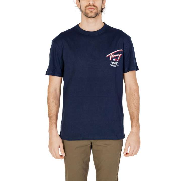 Priser på Tommy Hilfiger Jeans Blue Cotton T-Shirt