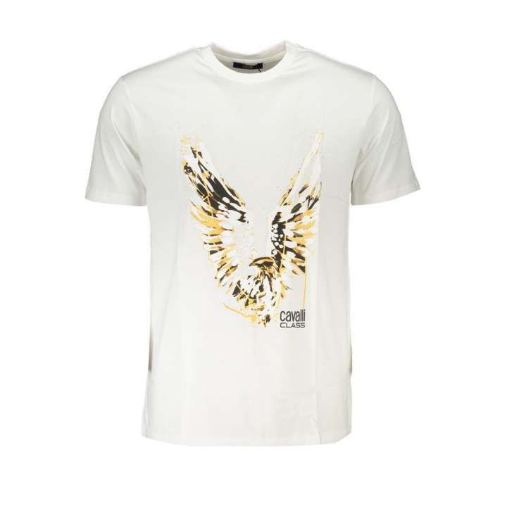 Priser på Cavalli Class White Cotton T-Shirt