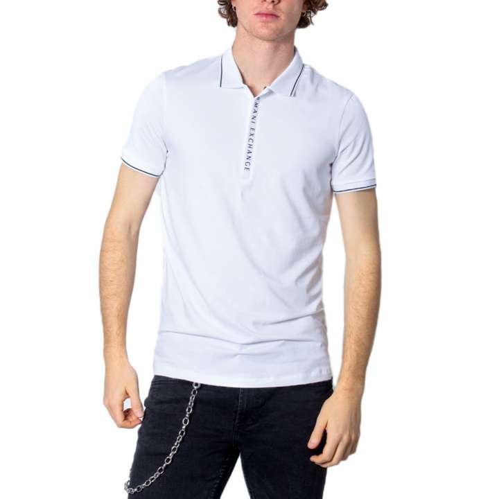 Priser på Armani Exchange White Cotton Polo Shirt