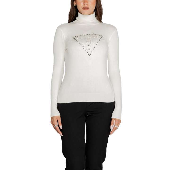 Priser på Guess White Viscose Sweater