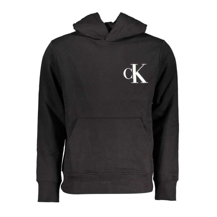 Priser på Calvin Klein Sleek Black Hooded Sweatshirt with Fleece Lining