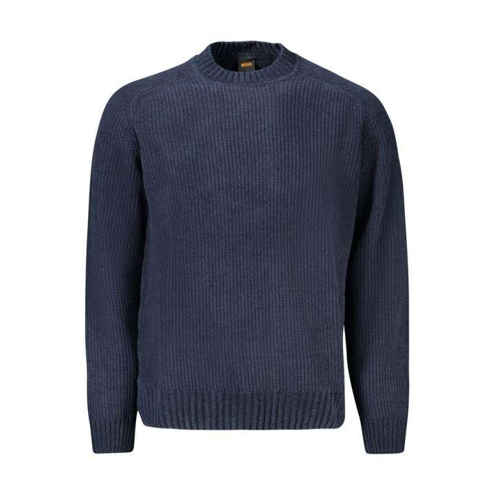 Priser på Hugo Boss Blue Cotton Sweater