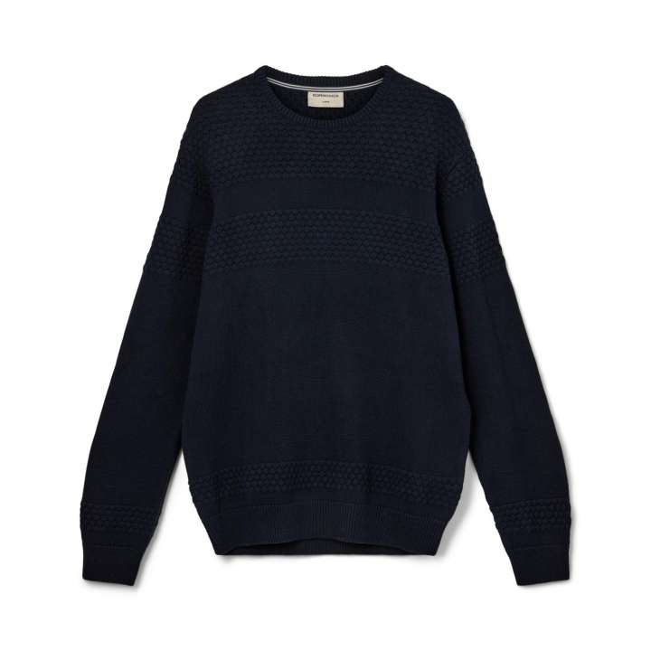 Priser på Kopenhaken Blokhus Winter O-neck Sweater Herre Striktrøje - New Navy - 2XL