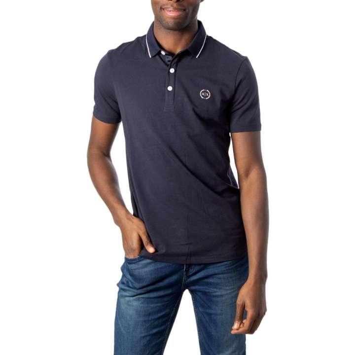 Priser på Armani Exchange Blue Cotton Polo Shirt