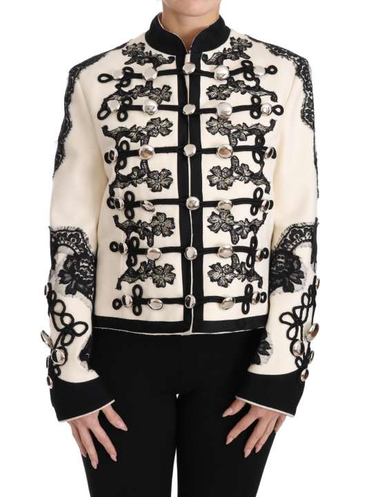 Priser på Dolce & Gabbana Elegant Off-White Baroque Jacket