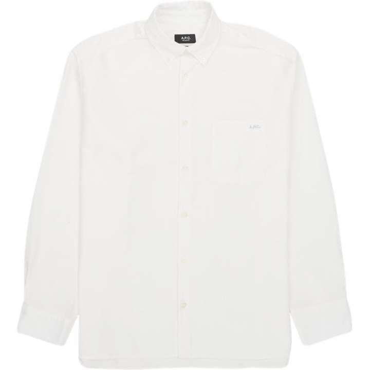 Priser på A.P.C Relaxed fit COHAH-H12599 MATTEO LOGO Skjorter Off White