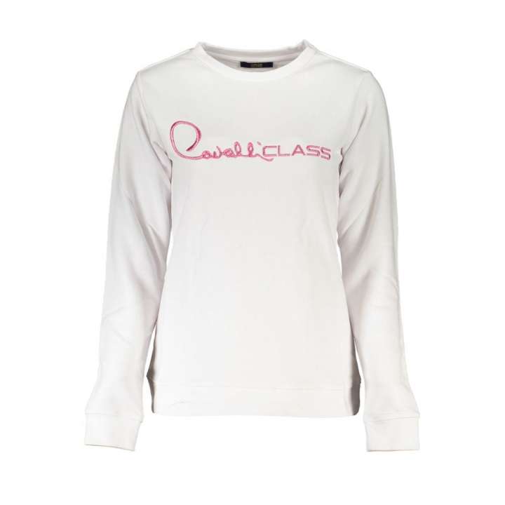 Priser på Cavalli Class White Cotton Sweater