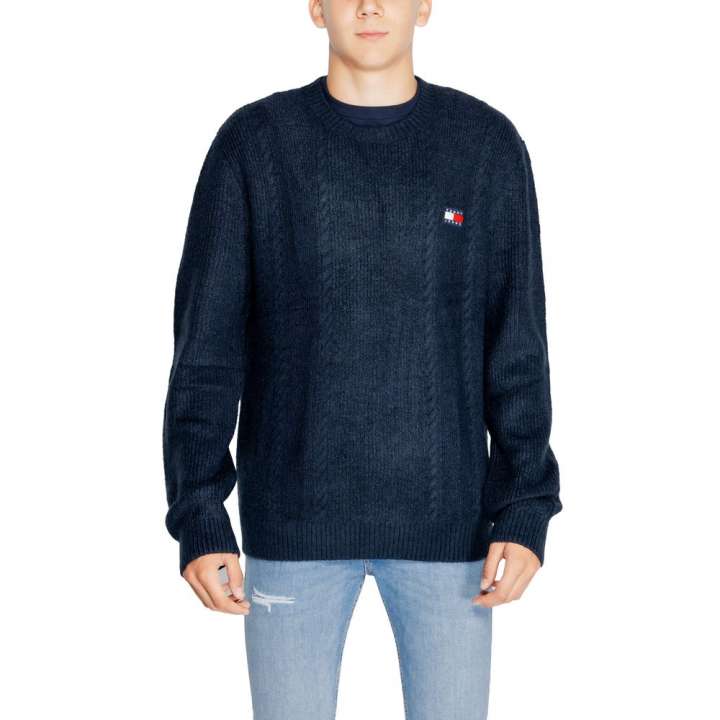 Priser på Tommy Hilfiger Jeans Blue Acrylic Sweater