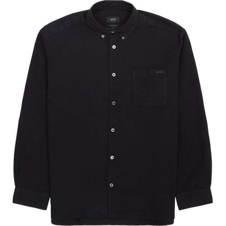 Priser på A.P.C Relaxed fit COHAH-H12599 MATTEO LOGO Skjorter Sort