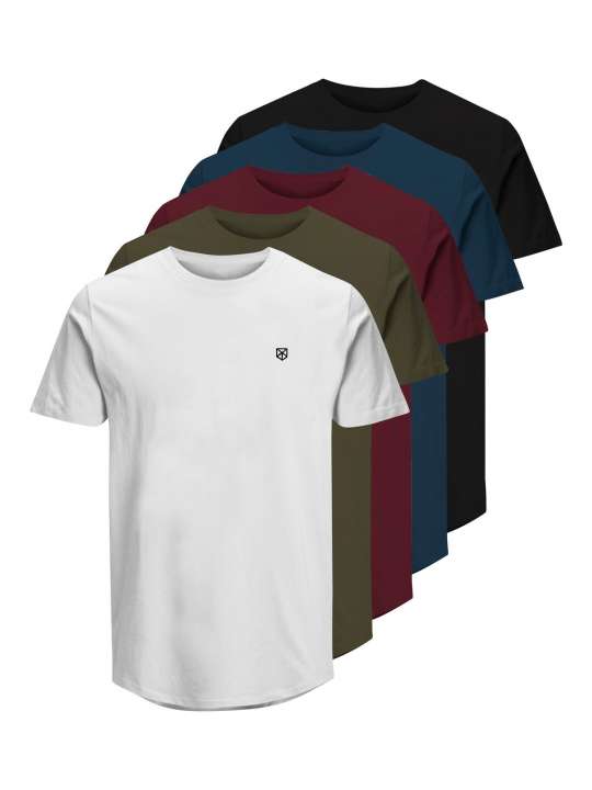 Priser på Jack & Jones 5-pack T-shirt-x-large