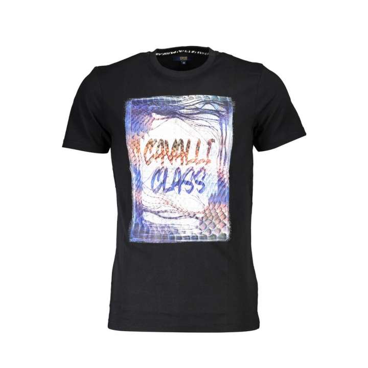 Priser på Cavalli Class Black Cotton T-Shirt